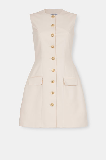 Strukirana mini haljina bez rukava Tiffany Production